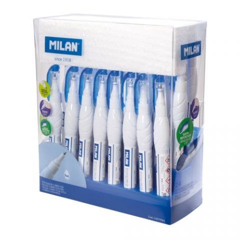 CORRECTOR LIQUIDO BOLIGRAFO MILAN 7ml EXPOSITOR DE