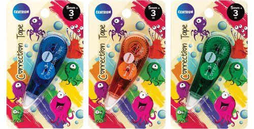 CORRECTOR CINTA CENTRUM 5 mm x 3 m COLORES SURTIDO