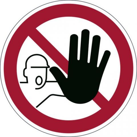 MARCAJE SEGURIDAD DURABLE AUTOADHESIVO PROHIBIDA L