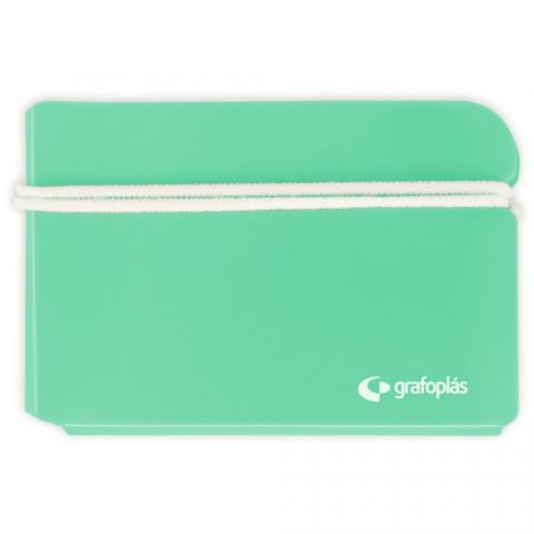 ESTUCHE PORTA MASCARILLA GRAFOPLAS PP VERDE AGUA