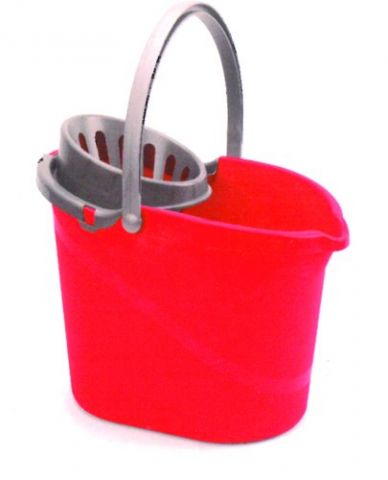 CUBO PLASTICO OVALADO CON ESCURRIDOR 15 LITROS