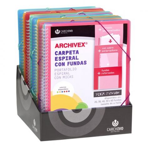 CARPETA FUNDAS (TARIFARIO) CARCHIVO ESPIRAL PP ARC