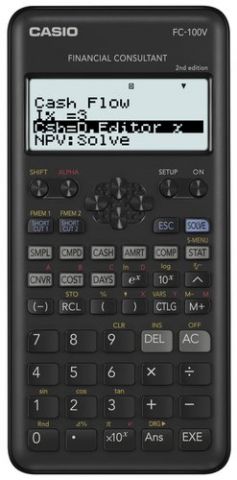 CALCULADORA FINANCIERA CASIO 10+2 DIGITOS FC-100V-