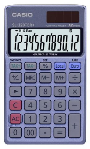 CALCULADORA de BOLSILLO CASIO 12 DIGITOS SL-320 TE