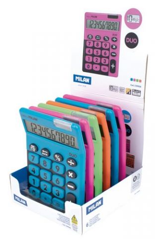 CALCULADORA SOBREMESA MILAN 10 DIGITOS DUO SURTIDO