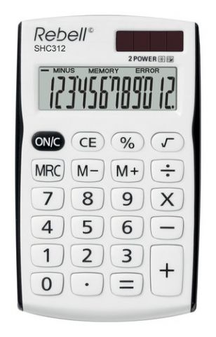 CALCULADORA de BOLSILLO REBELL 12 DIGITOS SHC-312