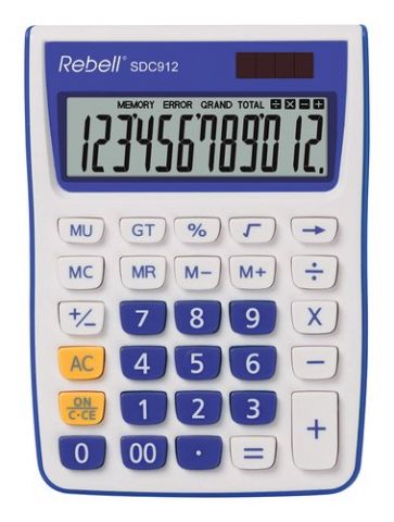 CALCULADORA SOBREMESA REBELL 12 DIGITOS SDC-912 AZ