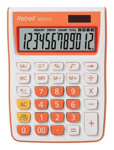 CALCULADORA SOBREMESA REBELL 12 DIGITOS SDC-912 NA