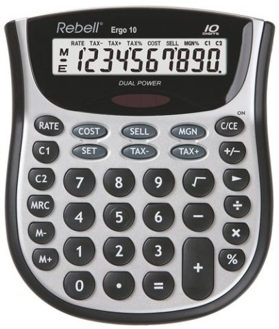 CALCULADORA SOBREMESA REBELL 10 DIGITOS ERGO 10