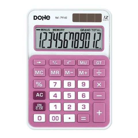 CALCULADORA SOBREMESA DOHE 12 DIGITOS ROSA