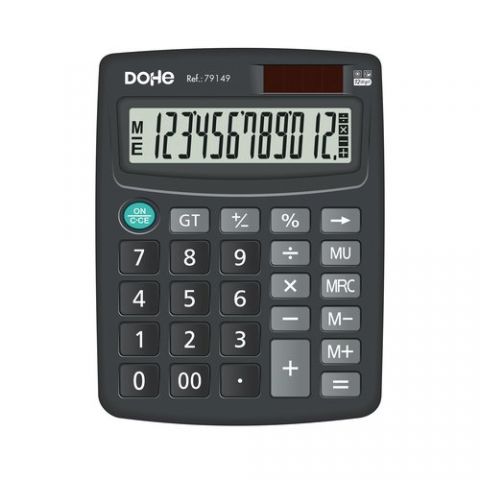 CALCULADORA SOBREMESA DOHE MEDIANA 12 DIGITOS NEGR