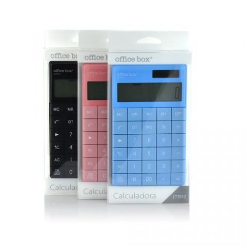 CALCULADORA SOBREMESA OFFICE BOX PLANA 12 DIGITOS