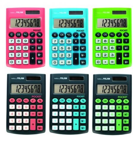CALCULADORA de BOLSILLO MILAN POCKET EXPOSITOR de