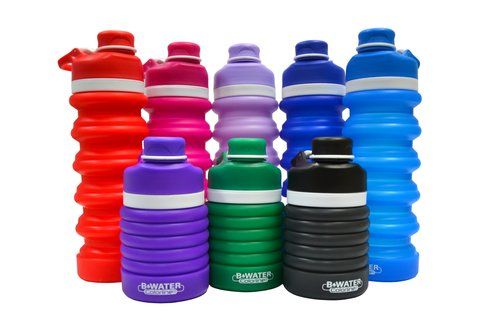 BOTELLA COLORLINE B-WATER FLEX PLEGABLE de SILICON