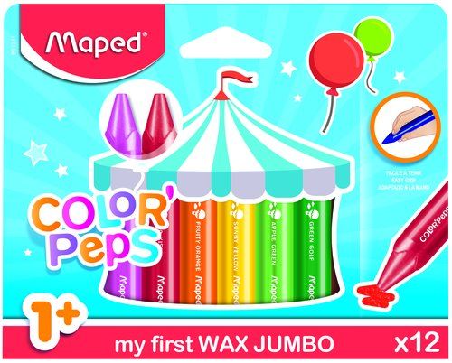 CERAS MAPED WAX JUMBO COLOR PEPS ESTUCHE DE 12