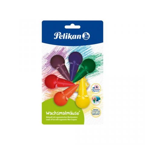 CERAS PELIKAN FORMA RATON COLORES BASICOS BLISTER