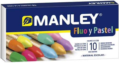 CERAS MANLEY FLUO Y PASTEL ESTUCHE DE 10
