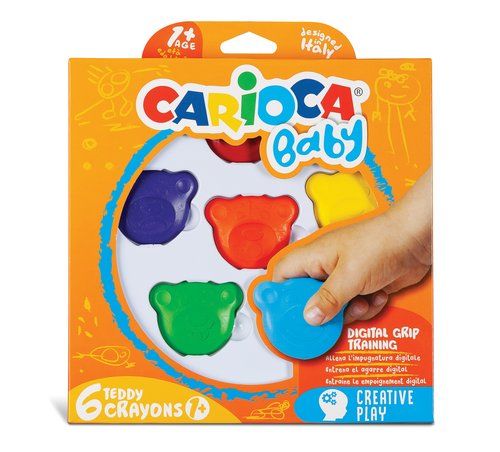 CERAS de COLORES CARIOCA BABY TEDDY CAJA de 6