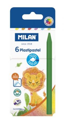 CERAS MILAN PLASTIPASTEL REDONDOS CAJA de 6