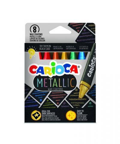 CERAS de COLORES CARIOCA METALLIC MAXI TRIANGULAR