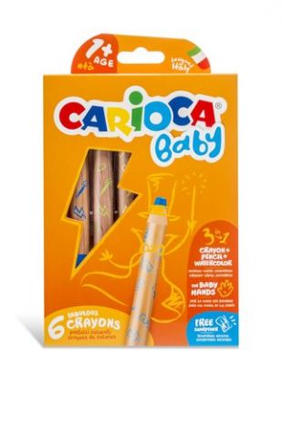 LAPICES de COLORES CARIOCA BABY 3 en 1 ESTUCHE DE