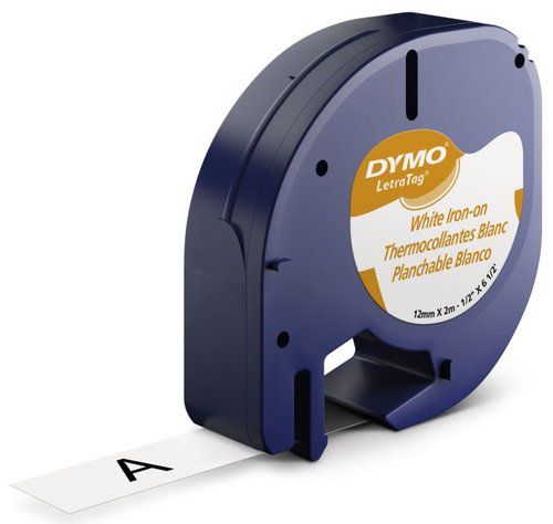 CINTA de ROTULAR DYMO LETRATAG para ROPA 2m 12mm N