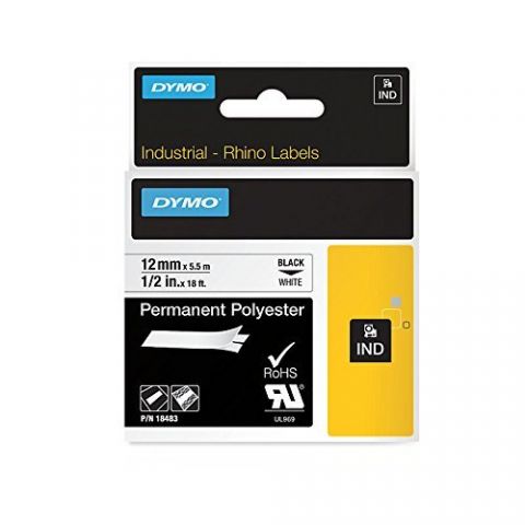 CINTA de ROTULAR DYMO RHINO ID1 POLYESTER 5,5m 12m