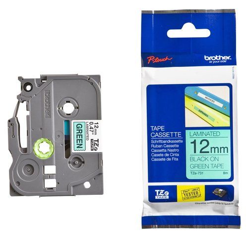 CINTA de ROTULAR BROTHER LAMINADA 8m 12mm NEGRO so