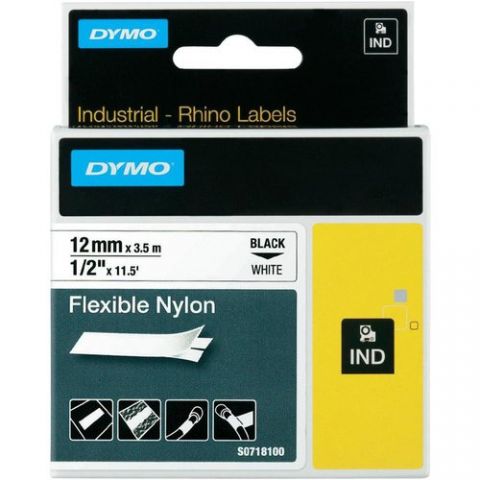 CINTA de ROTULAR DYMO RHINO ID1 NYLON FLEX.3,5m 12