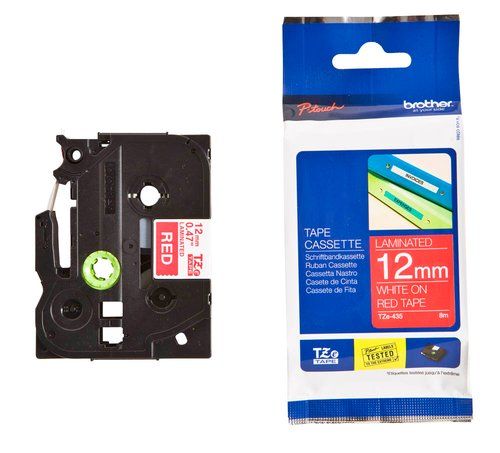 CINTA de ROTULAR BROTHER LAMINADA 8m 12mm BLANCO s