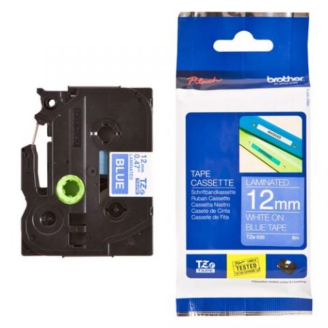 CINTA de ROTULAR BROTHER LAMINADA 8m 12mm BLANCO s