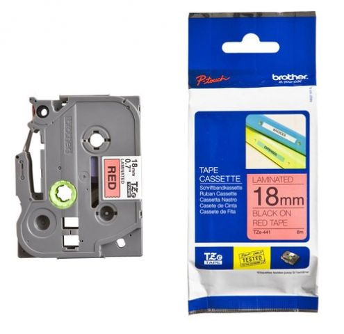CINTA de ROTULAR BROTHER LAMINADA 8m 18mm NEGRO so