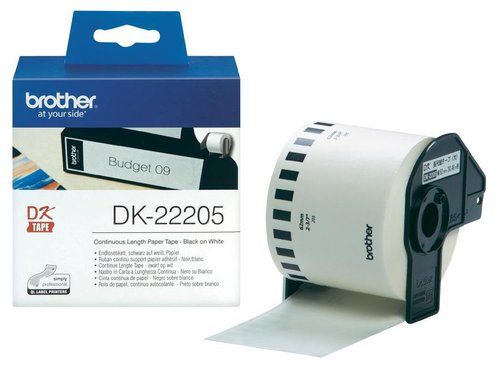 ETIQUETAS BROTHER CONTINUA PAPEL BLANCO  62 mm ROL