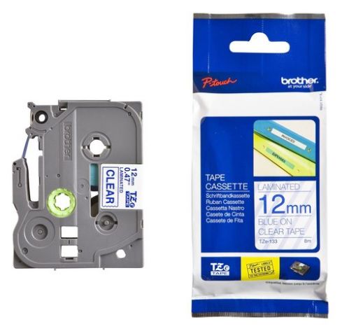 CINTA de ROTULAR BROTHER LAMINADA 8m 12mm AZUL sob