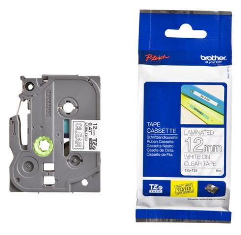 CINTA de ROTULAR BROTHER LAMINADA 8m 12mm BLANCO s