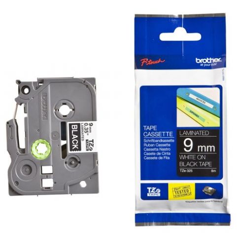 CINTA de ROTULAR BROTHER LAMINADA 8m  9mm BLANCO s