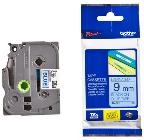 CINTA de ROTULAR BROTHER LAMINADA 8m  9mm NEGRO so