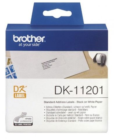 ETIQUETAS BROTHER PRECORTADA PAPEL BLANCO 29x90 mm