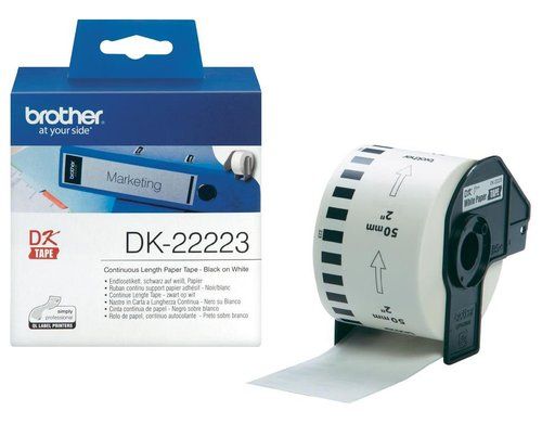 ETIQUETAS BROTHER CONTINUA PAPEL BLANCO  50 mm ROL