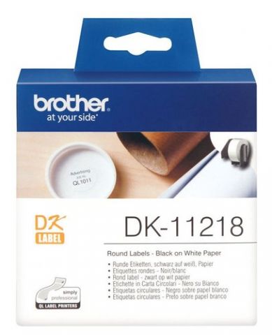 ETIQUETAS BROTHER PRECORTADA PAPEL BLANCO Ø 24 mm