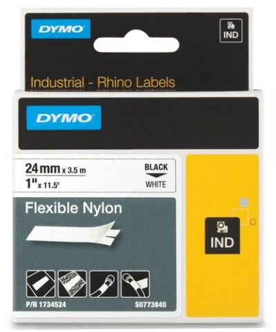 CINTA de ROTULAR DYMO RHINO ID1 NYLON FLEX.3,5m 24