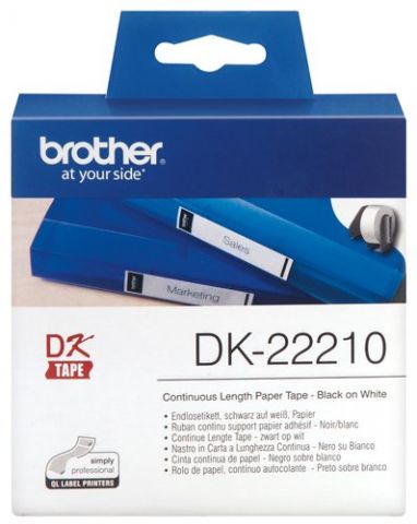 ETIQUETAS BROTHER CONTINUA PAPEL BLANCO  29 mm ROL