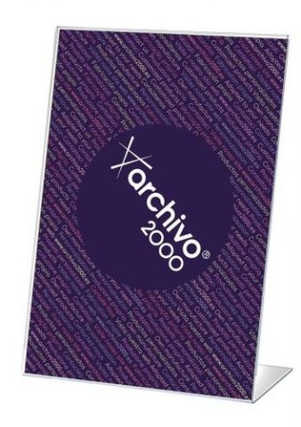 EXPOSITOR SOBREMESA EN FORMA DE L A5 VERTICAL CRIS
