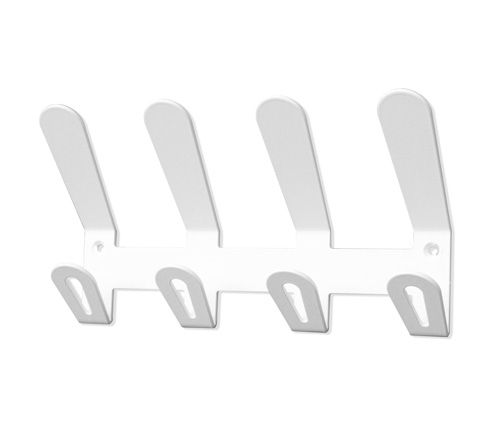 PERCHERO PARED EC/02 4 COLGADORES COLOR BLANCO
