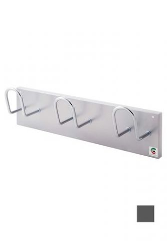 PERCHERO PARED CLINDRO H-13 3 COLGADORES GRAFITO