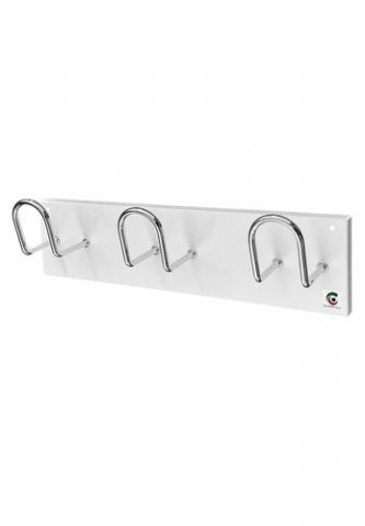 PERCHERO PARED CLINDRO H-13 3 COLGADORES BLANCO