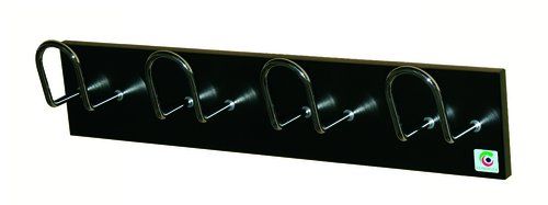 PERCHERO PARED CLINDRO H-14 4 COLGADORES NEGRO