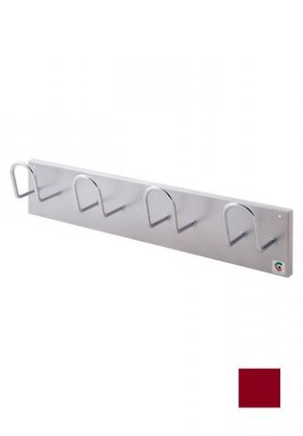 PERCHERO PARED CLINDRO H-14 4 COLGADORES BURDEOS