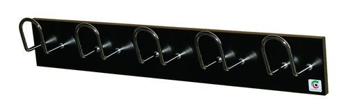 PERCHERO PARED CLINDRO H-15 5 COLGADORES NEGRO