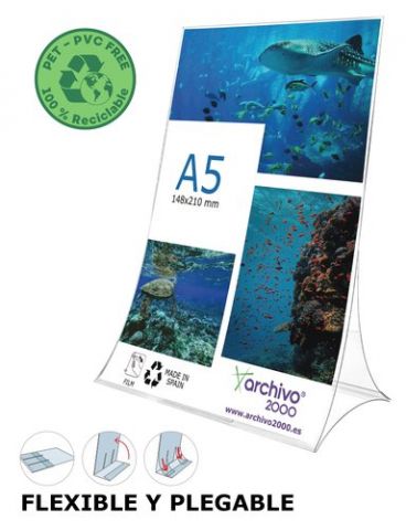 EXPOSITOR SOBREMESA A.2000 EN FORMA DE L A5 VERTIC